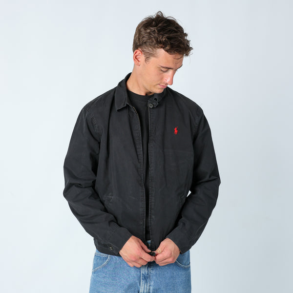 Black y2ks Polo Ralph Lauren Harrington Jacket (L)